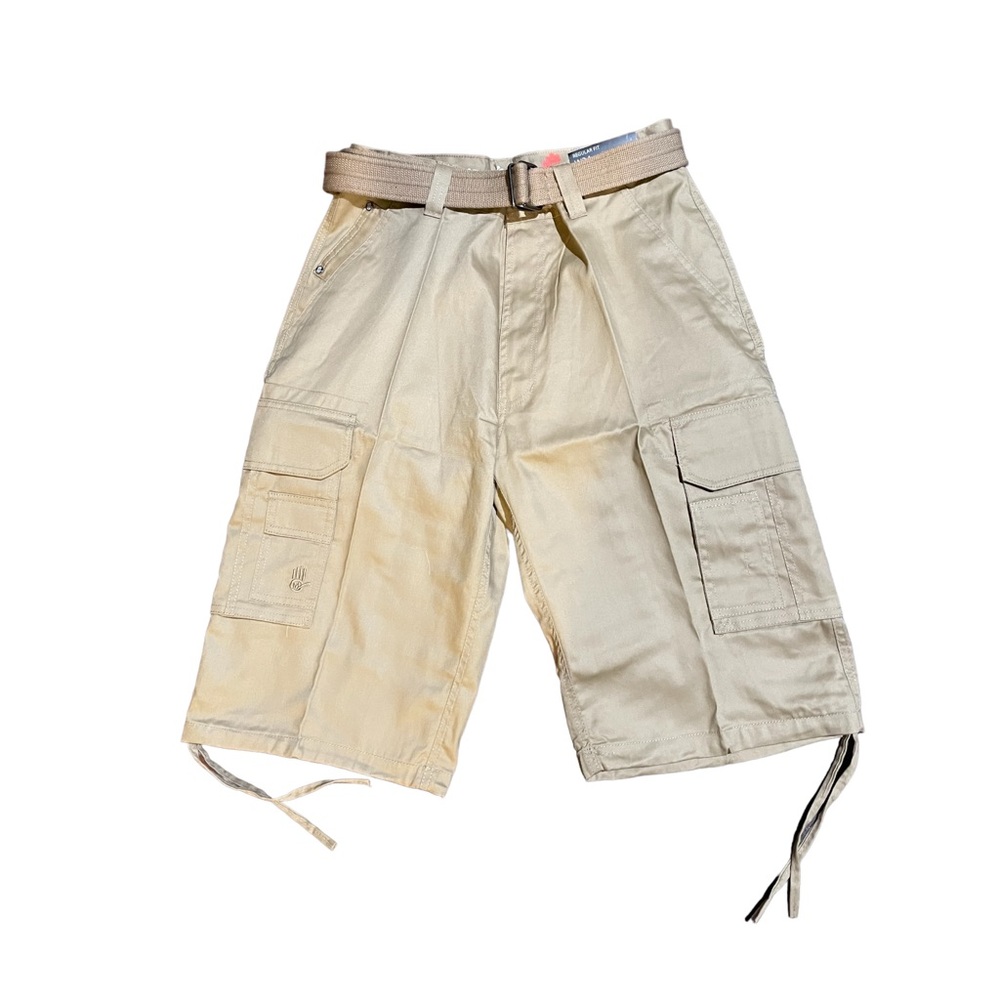 Miskeen Original Cargo Shorts Beige Tan Mens 34 NWT